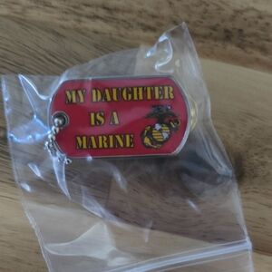 USMC Red 'My Daughter is a Marine' Pin. Never Used